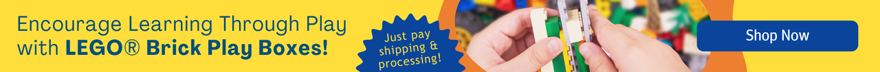 Encourage Learning Through Play with LEGO Brick Play Boxes! Just pay shipping & processing. Click to Shop Now.