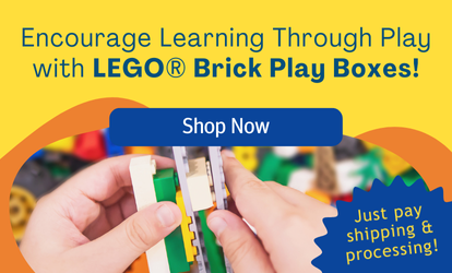 Encourage Learning Through Play with LEGO Brick Play Boxes! Just pay shipping & processing. Click to Shop Now.